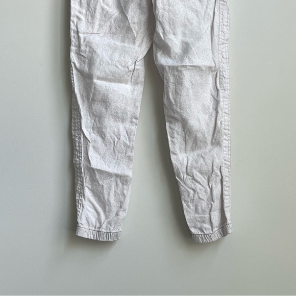 Athleta Cabo Linen Jogger Pants Micro Cheetah Beige Size 4 High Rise Coastal - Picture 12 of 16